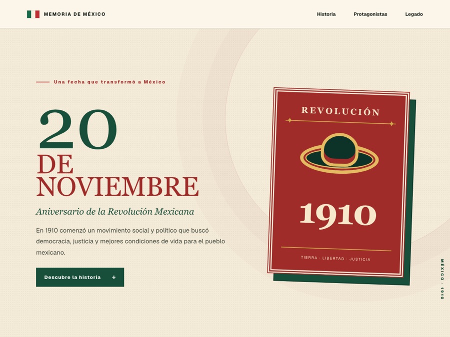 Página web de 20 de noviembre